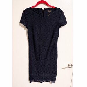 Laundry By Shelli Segal Black Lace Sheath Mini Dress